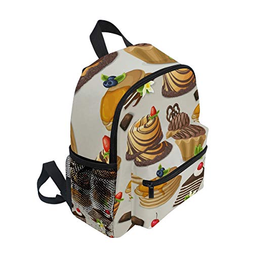 Dulces Pastel De Postre Arte Mochila para Preescolar Niñas Niños Toddler Kids Estudiante Mochilas para Infantiles 1-6 Años