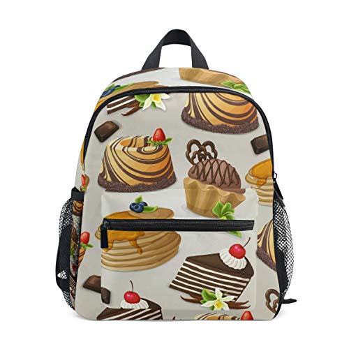 Dulces Pastel De Postre Arte Mochila para Preescolar Niñas Niños Toddler Kids Estudiante Mochilas para Infantiles 1-6 Años