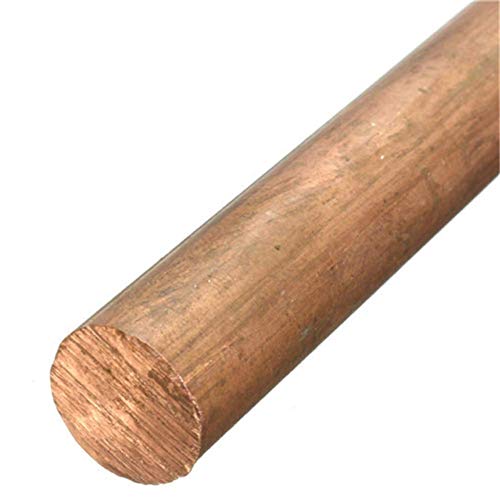 Dumadf Cobre Barra Redonda T2 CU Metal Varilla Tubo cilíndrico Barra de Herramientas de fresado de 500 mm 2 Piezas de Varilla de Soldadura Trabajo del Metal,Diameter 4mm