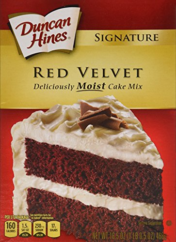 Duncan Hines Moist Deluxe Cake Mix, Red Velvet 16.5 Oz (Pack of 2)