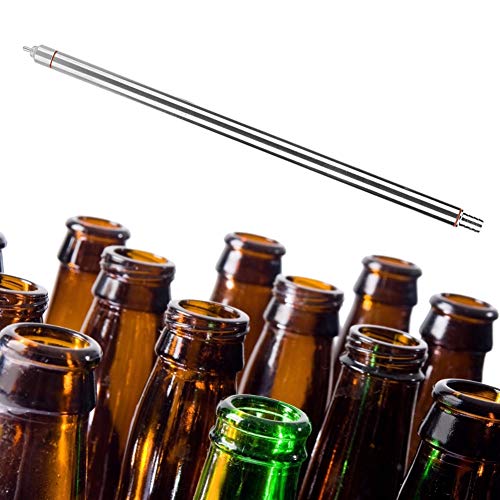 Duokon Llenadora de Botellas de Cerveza, 13.7in Acero Inoxidable Botella de Cerveza de Vino Llenado de Resorte Accesorios de llenado de Botellas de Cerveza para Cerveza casera