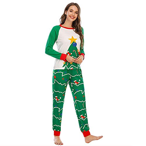 DUOMI Pajamas Pijamas navideños nuevos de otoño e Invierno para Hombres, Mujeres, niñas, niños, Pijamas Sueltos, Trajes de Mujer