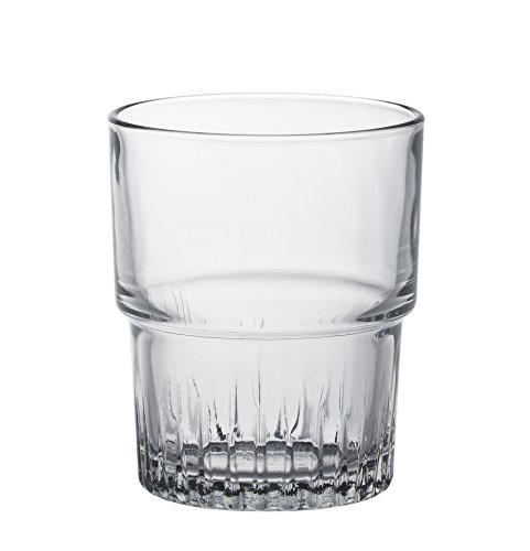 Duralex - Empilable vasos de vidrio 160ml, apilable, sin la marca de llenado, 6 unidades