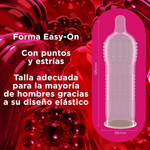 Durex Preservativos Dame Placer con Puntos y Estrías - Total 12 Condones