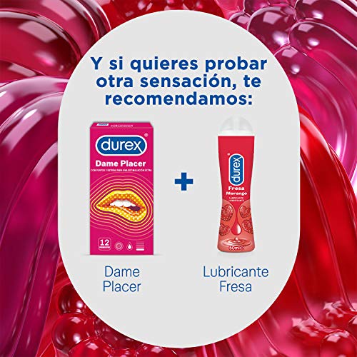 Durex Preservativos Dame Placer con Puntos y Estrías - Total 12 Condones