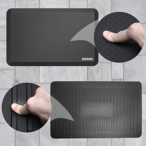 Duronic DM-MAT1 Alfombra de Goma Suelo Antifatiga Ergonómica Reposapiés de Oficina, Suave y Mullido para Evitar Dolores de Rodilla, Piernas y Pies en la Oficina, Cocina y Comercios