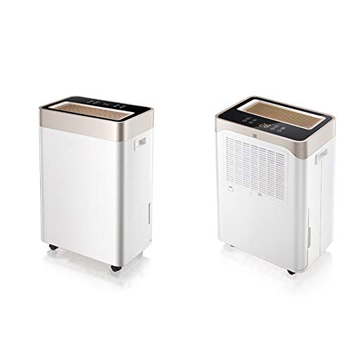 DW&HX Blanco Compresor deshumidificador, 60l Tamaño Medio con Manguera de desagüe Continuo, Aire purificador e ionizador para Espacios de 50-120 ㎡, Cuarto de baño, ático, Crawlspace y armarios-A