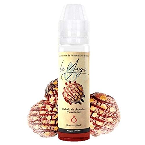 E-liquid Helado de Chocolate y Avellanas (La Yaya) de Bombo 50ml – helado Artesanal de Chocolate con virutas de Avellanas y otros frutos secos, TPD,para Cigarrillos Electrónicos,sin nicotina.