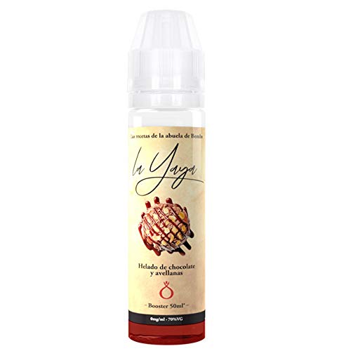 E-liquid Helado de Chocolate y Avellanas (La Yaya) de Bombo 50ml – helado Artesanal de Chocolate con virutas de Avellanas y otros frutos secos, TPD,para Cigarrillos Electrónicos,sin nicotina.