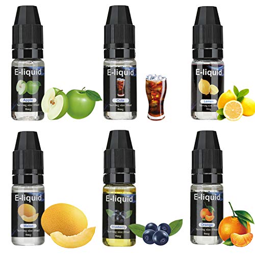 E-Líquido, 12 X 10mL E Liquido Vaper Sin Nicotina, E-Liquid VG50/PG50, Set E-Líquido Para Cigarrillos Electrónicos/E Shisha/E Hookah (0,0mg nicotina)