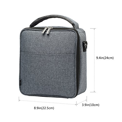 E-MANIS Bolsa Almuerzo Bolsa Térmica con Compartimentos Separados,Multiuso Caja De Almuerzo Multiuso Bolsa de Almuerzo para Adultos,Mujeres,Niños para Camping,Excursión,Playa Refrescos 6L (Gris)