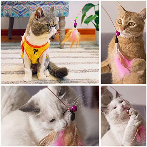 E-MANIS Fuente para Perros Gatos,2.4L Fuente de Agua Silenciosa para Mascotas con La luz del LED,Flor Portátil Estilo Bebedero Mascotas para Perros y Pequeños Animales,1pcs Palo de Gato emplumado