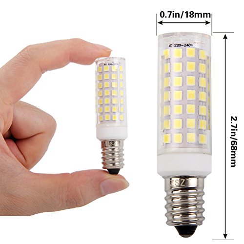 E14 bombilla LED 9W, ZSZT rosca Edison pequeña (SES), equivalente a bombilla halógena de 75W, Blanco frío 6000K, 2 Piezas