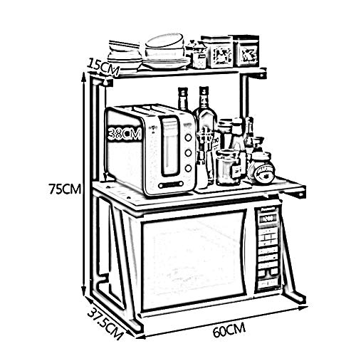 EAHKGmh Cocina de 3 Niveles Rack de panadería Utilidad de microondas Horno Soporte de Carro de Almacenamiento Estante de estación de Trabajo Horno de microondas Rack de pie Soporte de mostrador