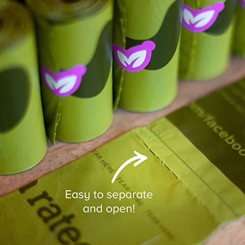 Earth Rated - Pack de bolsas para recoger excrementos de perro, Olor a Lavanda , 18 Rollos (270 unidades)