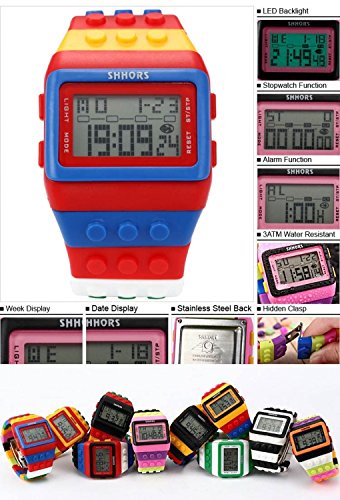 EASTPOLE LED090 - Reloj Digital Unisex, Correa de Goma, Multicolor, LED