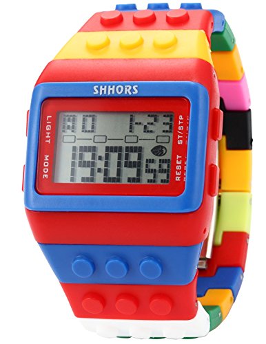 EASTPOLE LED090 - Reloj Digital Unisex, Correa de Goma, Multicolor, LED