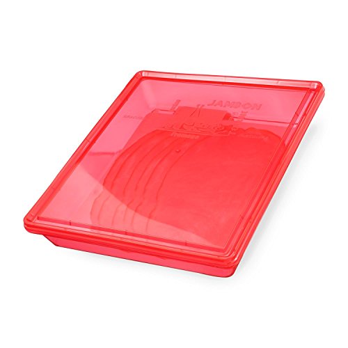 Easy Make – Juego de 4 cajas de almacenamiento 22 x 26 x 4,5 cm con apertura fácil – Ideal para conservar la charcutería, queso, salchicha, salsón, humo, Hareng, Lardon, Terrina, Jamón, diseño francés