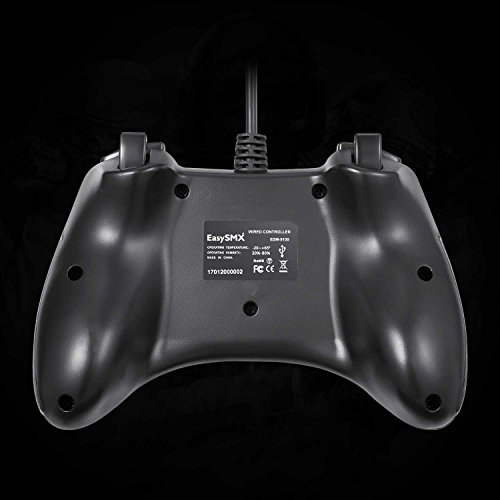 EasySMX Mandos PS3 Gamepad, Game Mando PC Joystick con los Botones de Doble-Vibración, Trigger Compatible con Windows/Android/PS3/TV Box (Negro)