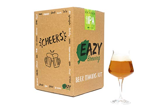 Eazy Brewing®Kit de elaboración de cerveza de 5 litros - Cerveza IPA (India Pale Ale) - Caja de regalo para preparar su propia cerveza artesanal – Instrucciones en Español