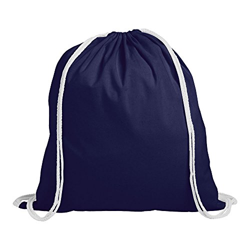 eBuyGB - Mochila infantil de algodón con cordón (10 unidades), color azul