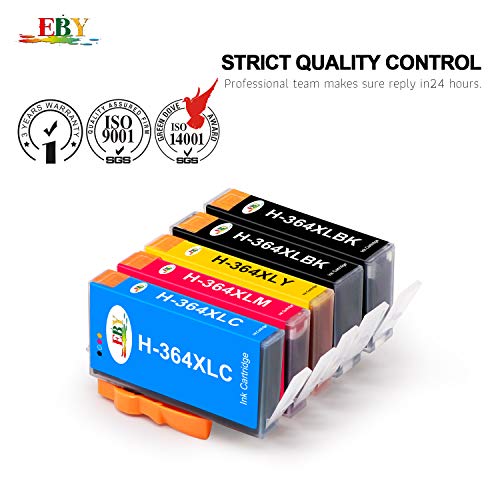 EBY Compatibles HP 364 XL 364XL Cartuchos de Tinta para HP Photosmart 5510 5515 5520 5524 6510 6520 7510 7520 7515 HP Officejet 4620 HP Deskjet 3070A C5388 D5460 B010a B111a B109a B209a B210a