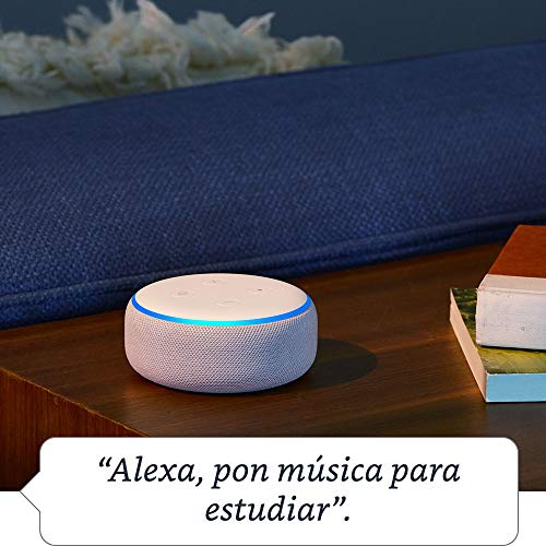 Echo Dot (3.ª generación) - Altavoz inteligente con Alexa, tela de color gris claro