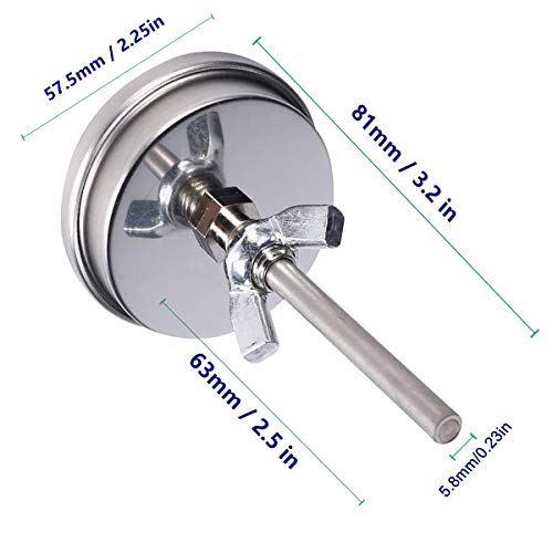 Ecloud Shop Barbacoa BBQ Pit Smoker Grill Termómetro Medidor de temperatura, Cocinar BBQ Probe Thermometer (75 ° C a 300 ° C / 150 ℉ a 600 ℉)