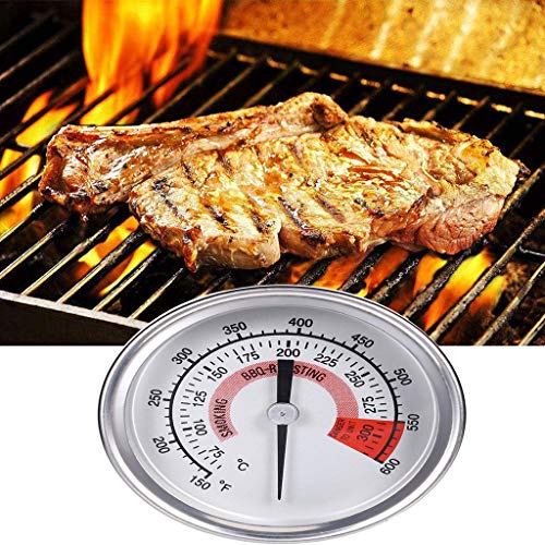 Ecloud Shop Barbacoa BBQ Pit Smoker Grill Termómetro Medidor de temperatura, Cocinar BBQ Probe Thermometer (75 ° C a 300 ° C / 150 ℉ a 600 ℉)