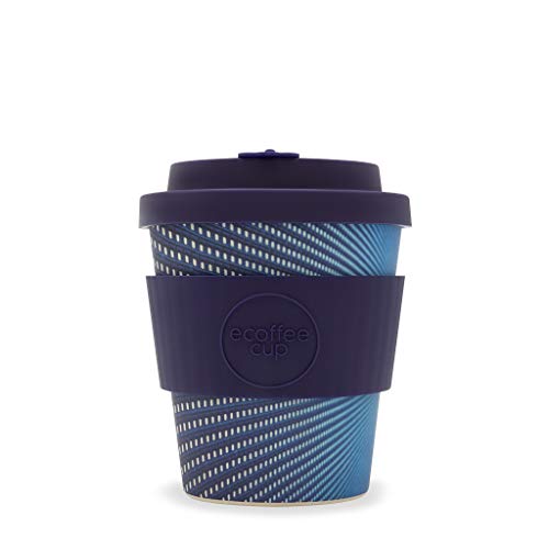 Ecoffee - Tazas reutilizables con tapa de silicona, 250 ml, fabricado con fibra de bambú natural