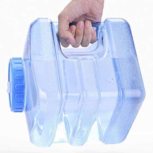 Ecoticfate Bidón con Grifo Bidón Plástico Bidon Garrafa de Plastico 5L 7.5L La PC Espesa El Cubo con El Auto de Conducción del Auto Transparente Cuadrado del Casquillo