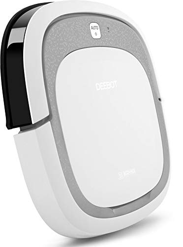 Ecovacs Deebot Slim2 Robot Aspirador 3 en 1: barre, aspira y pasa mopa, navegación aleatoria, control por App, Wifi, 3 modos de limpieza, detecta obstáculos, Blanco, Diámetro: 31 cm