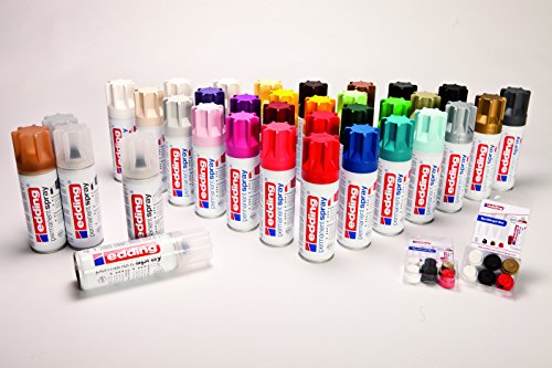 edding 5200-903 - Spray de pintura acrílica de 200 ml, secado rápido sin burbujas, color azul genciana mate RAL 5010