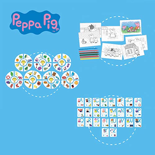 Educa-Mis Primeras Actividades Peppa Pig: Colorear, asociación, abecedario y los números Juego Educativo para niños, a Partir de 3 años (17249)