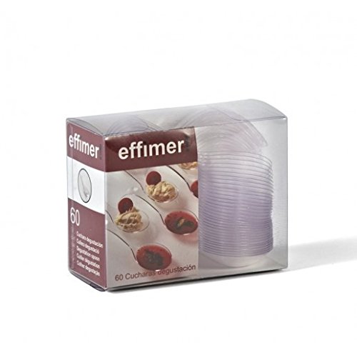 Effimer Cuchara para Degustación de Plástico Transparente “Rita” – Cuchara para Presentación - 60 uds