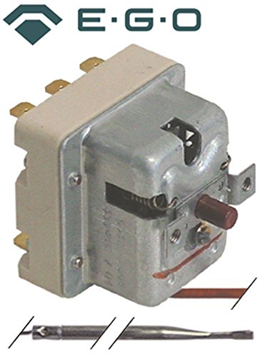 Ego Seguridad Termostato 55.32562.808 apto para MBM de Italia, Baron, gico, Erre 2 Max. Sonda de temperatura 350 °C 3 pines 3 mm de diámetro