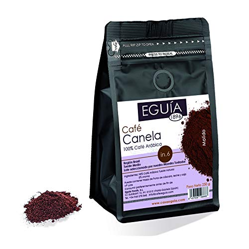 Eguia Cafe Molido Natural | Cafe Granos Arabica, Tostado Artesanal , Origen Brasil | canela | 3x250g