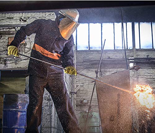 Egurs Guantes Profesionales Resistentes a Altas temperaturas Guantes retardantes de aramida para fundición de Metales, fundición Industrial, horneado en Horno, Barbacoa al Aire Libre, etc.