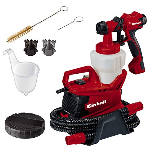 Einhell TC-SY 700 S Kit de Pistola de Pintura eléctrica con Accesorios, 700 W, Negro, Rojo, Blanco (ref. 4260020)