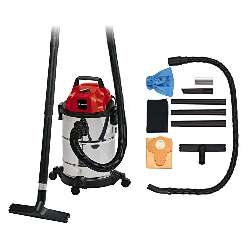 Einhell TC-VC 1820 S - Aspirador seco - húmedo, inox, 180 mbar, 1250 W, 230 V, 80 dB (ref. 2342167)