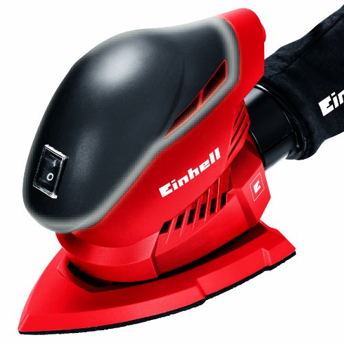 Einhell TH-OS 1016 - Lijadora MULTI (100 W, superficie de pulido de 104 cm², bolsa recolectora de polvo y adaptador de succión, papel abrasivo con velcro P120)