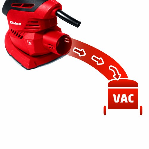 Einhell TH-OS 1016 - Lijadora MULTI (100 W, superficie de pulido de 104 cm², bolsa recolectora de polvo y adaptador de succión, papel abrasivo con velcro P120)