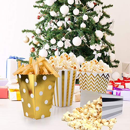 EKKONG Cajas de Palomitas de maíz, Palomitas de maíz Caja de bocadillos envases de Caramelos de cartón, Bolsas de Fiesta, para Niño Partes Boda Cumpleaños Regalos Películas (60 Piezas)