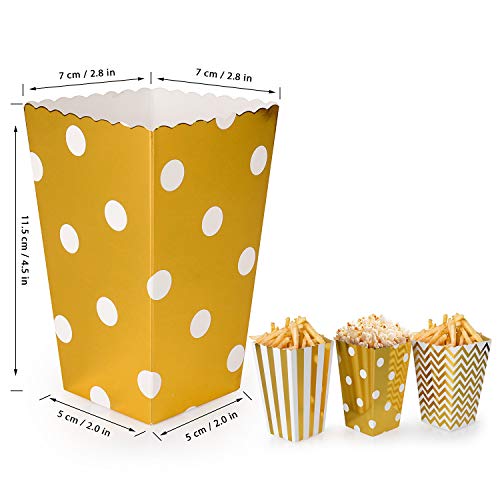 EKKONG Cajas de Palomitas de maíz, Palomitas de maíz Caja de bocadillos envases de Caramelos de cartón, Bolsas de Fiesta, para Niño Partes Boda Cumpleaños Regalos Películas (60 Piezas)