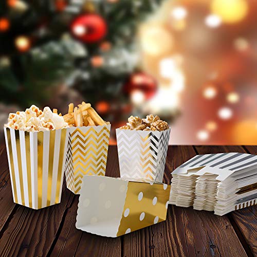 EKKONG Cajas de Palomitas de maíz, Palomitas de maíz Caja de bocadillos envases de Caramelos de cartón, Bolsas de Fiesta, para Niño Partes Boda Cumpleaños Regalos Películas (60 Piezas)