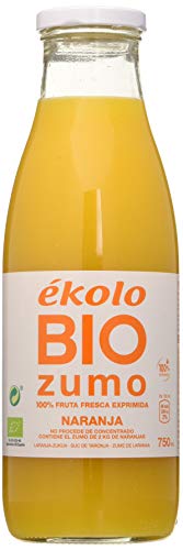 Ekolo  Zumo De Naranja Ecológico, 100% Exprimido, 6 Botellas * 750Ml   4500 ml