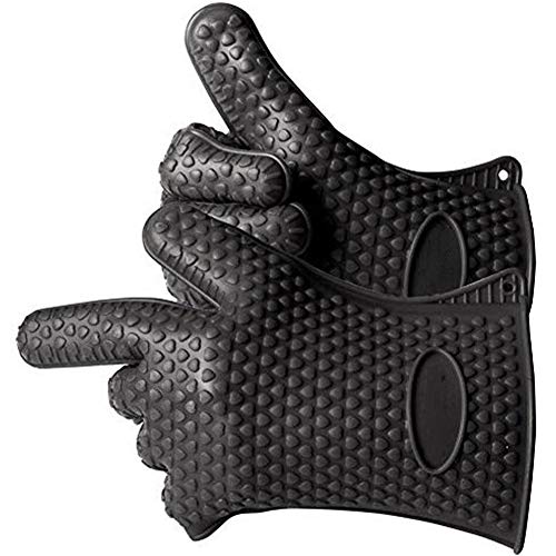 El bicarbonato de guantes calientes de la venta Guantes mitones del horno for hornear Caliente el guante de silicona resistente gruesa de silicona de cocina Barbacoa cocinar en el horno Guante Parrill