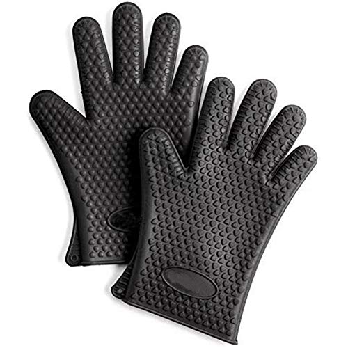 El bicarbonato de guantes calientes de la venta Guantes mitones del horno for hornear Caliente el guante de silicona resistente gruesa de silicona de cocina Barbacoa cocinar en el horno Guante Parrill