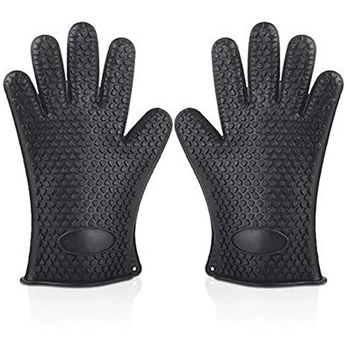 El bicarbonato de guantes calientes de la venta Guantes mitones del horno for hornear Caliente el guante de silicona resistente gruesa de silicona de cocina Barbacoa cocinar en el horno Guante Parrill