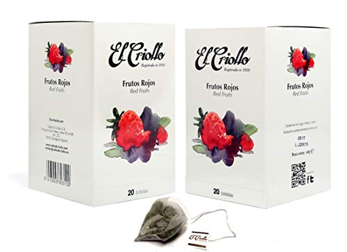 El Criollo - Infusión Frutos Rojos Gourmet | Pack de 2x20 (40 bolsitas)